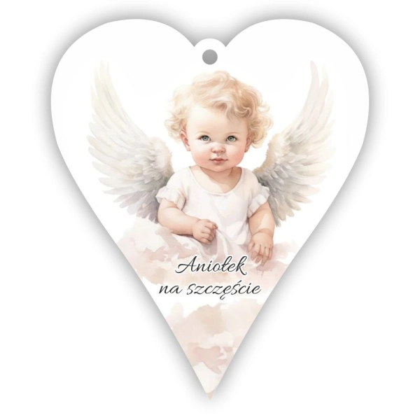 Zawieszka serce z aniołem N9